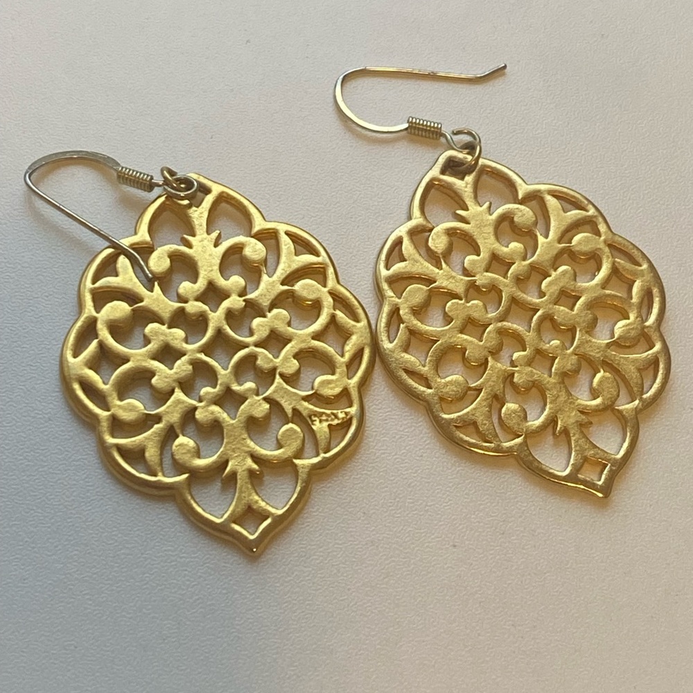 14k gold plated Foxy originals, gold earrings.